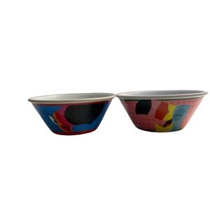 Kelloggs Toucan Sam Cereal Bowls Set of 2 Pink Blue Kids Melamine